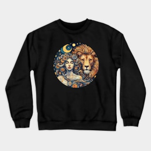 ZODIAC Leo - Astrological LEO - LEO - ZODIAC sign - Van Gogh style - 24 Crewneck Sweatshirt